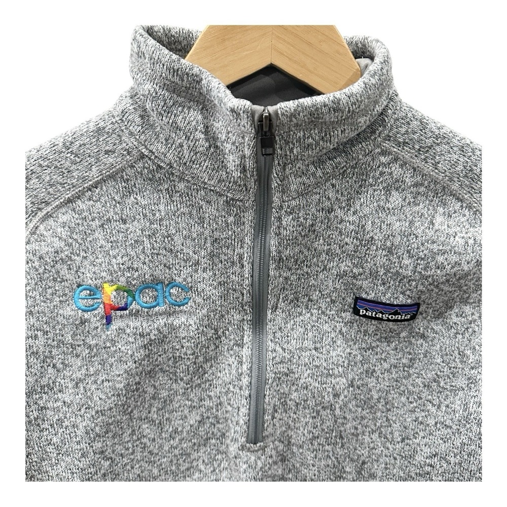 Patagonia‎ Better Sweater Womens M 1/4-Zip Fleece Pullover Birch epac Logo